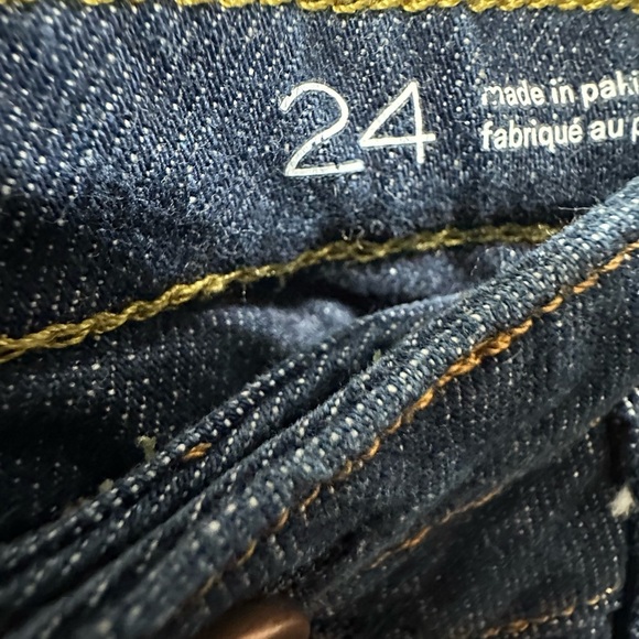 Anthropologie Pilcro The Wanderer Relaxed Fit Mid Rise Blue Denim Jeans Size 24 - Picture 3 of 5